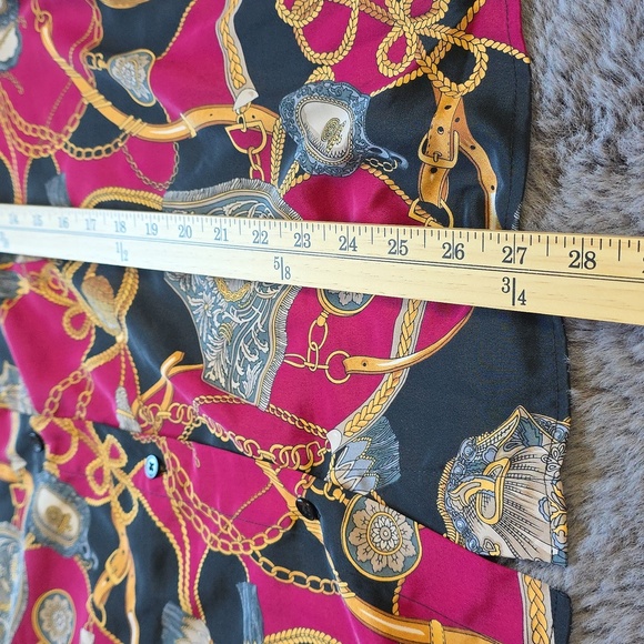 Alfred Dunner Flowy Stunning Chains And Tassels Print Blouse Size 16 - Picture 11 of 11